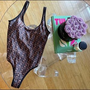 Fendi print one piece swimsuit
